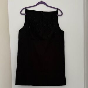 H&M Black Beaded Sleeveless Mini Dress